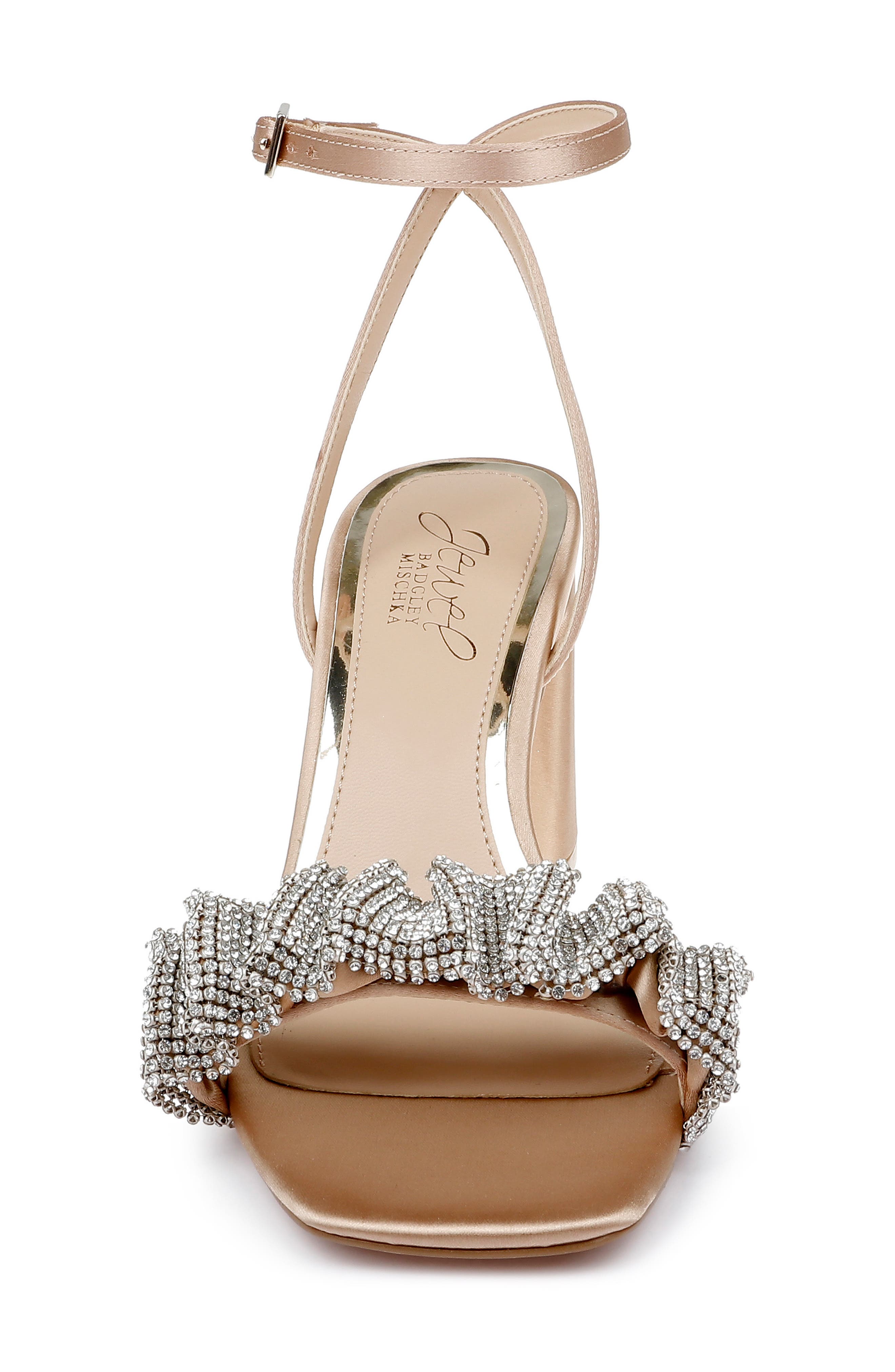 Jewel Badgley Mischka Rita Sandal, Alternate, color, Almond Nude