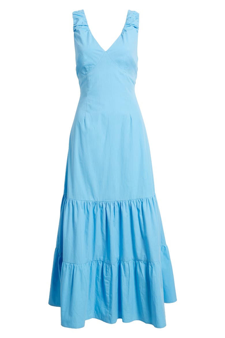 Rio Tiered Sleeveless Dress, Alternate, color, HORIZON BLUE
