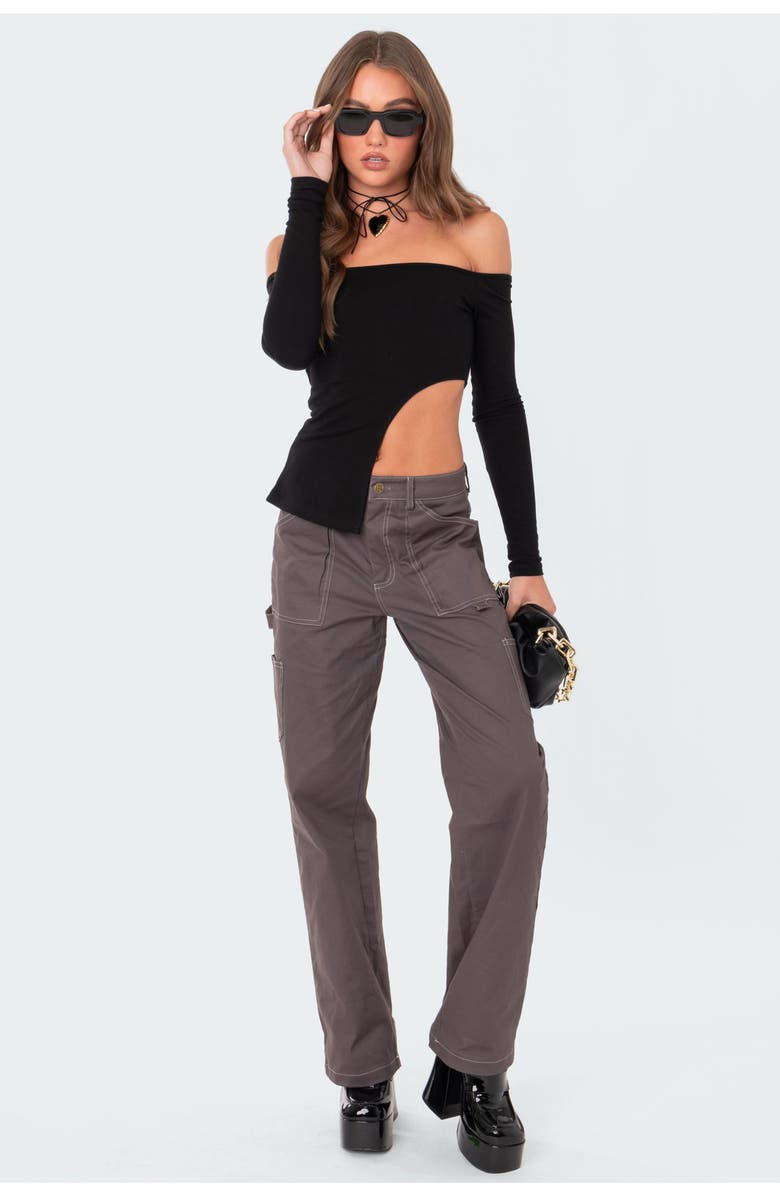 EDIKTED Ada Low Rise Cargo Pants, Alternate, color, 