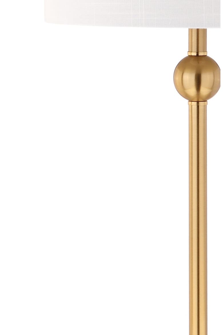 Hollis 34" Metal LED Table Lamp, Brass with Crystal Base, Alternate, color, Brass