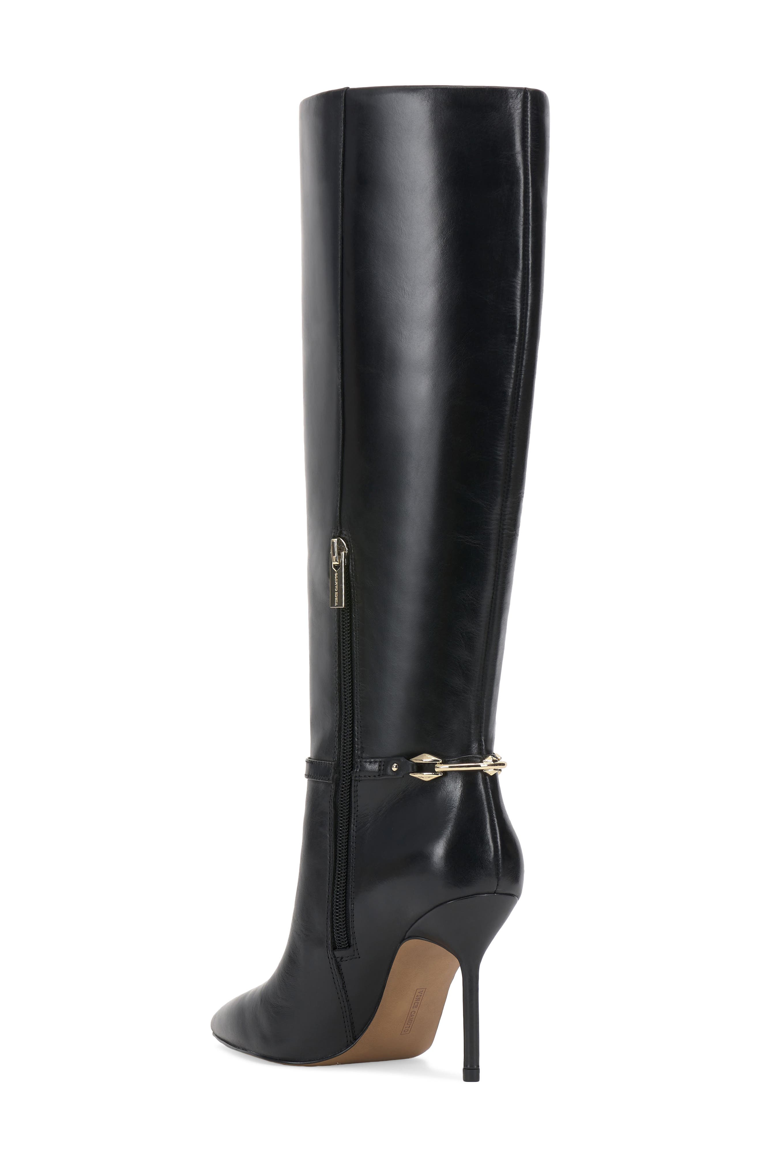 Vince Camuto Mirtha Pointed Toe Knee High Boot, Alternate, color, Black