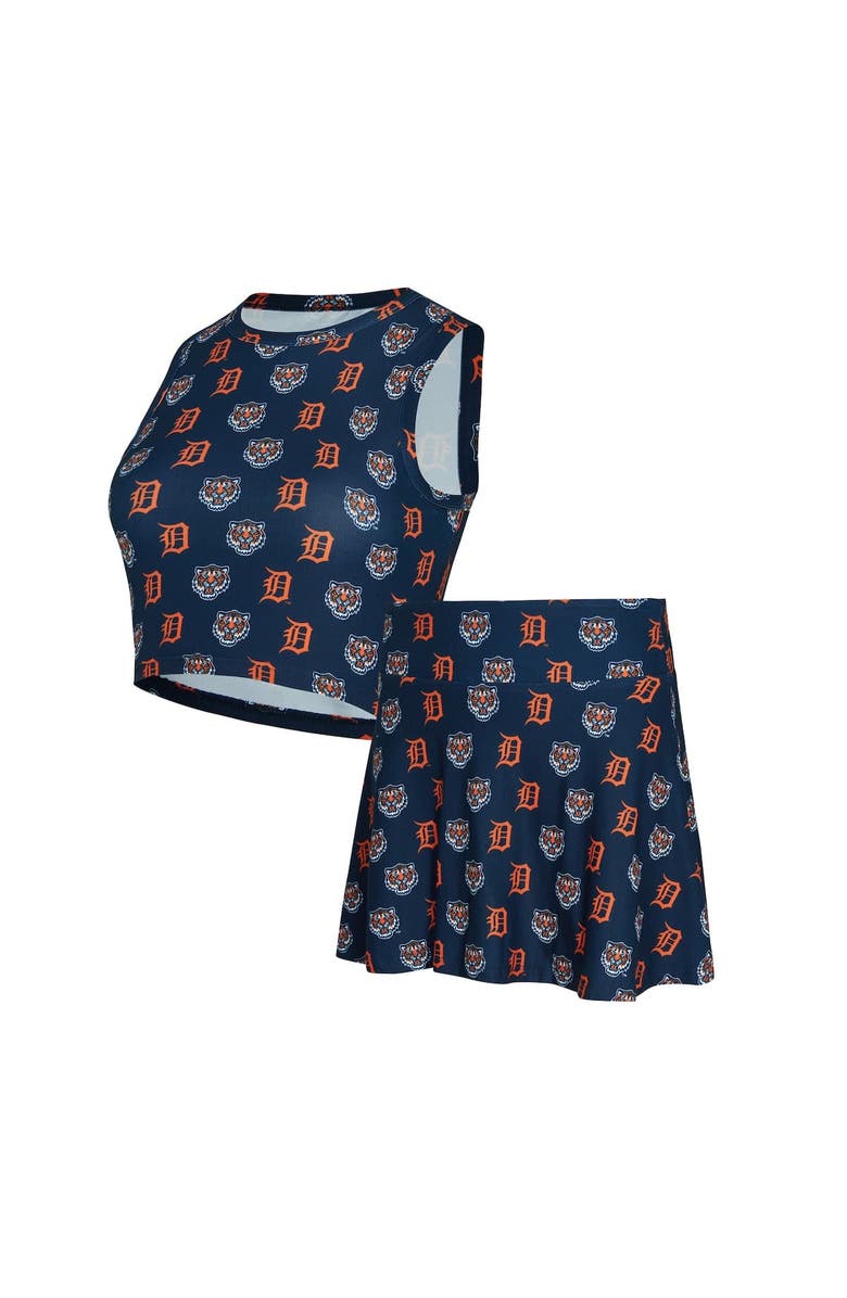 CONCEPTS SPORT Women's Concepts Sport  Navy Detroit Tigers Knit Tank Top & Skort Set, Alternate, color, 