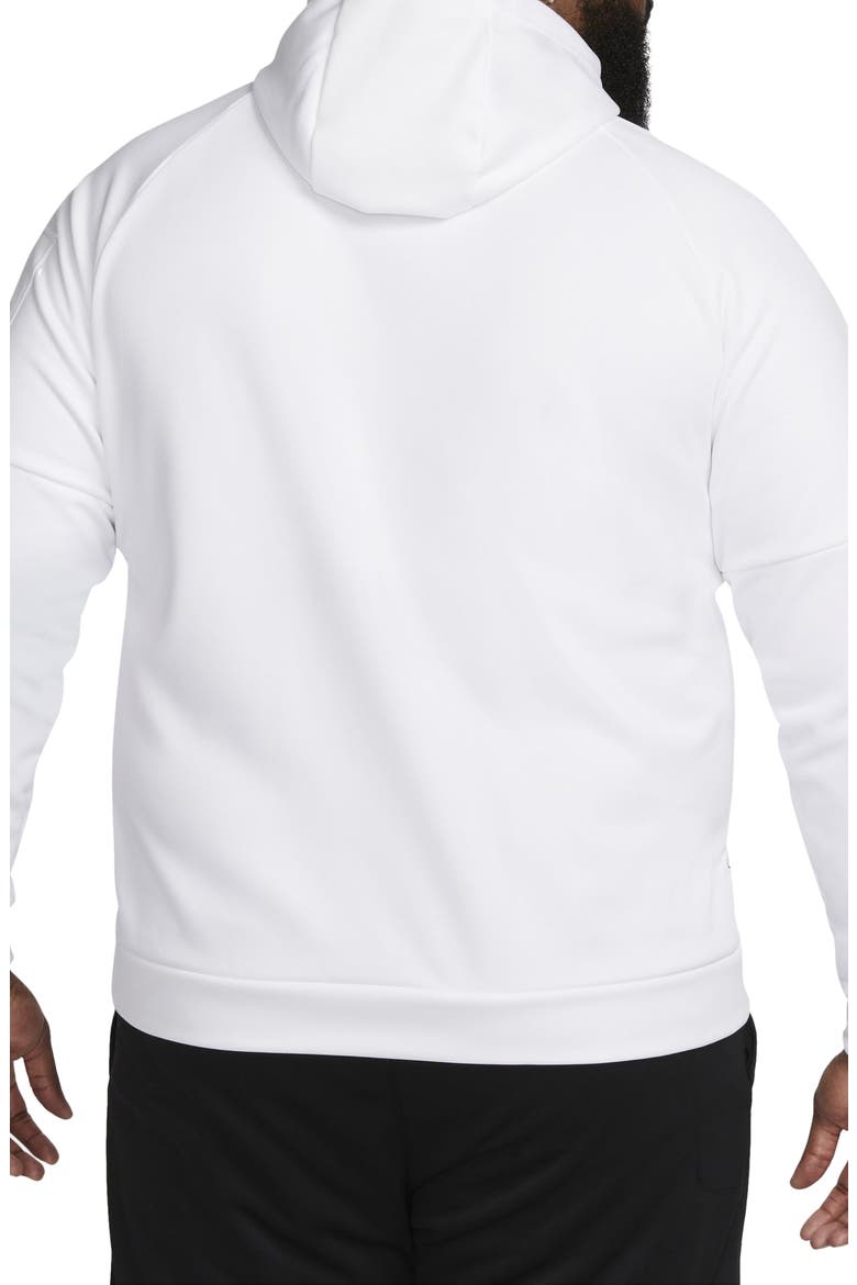 Therma-FIT Pullover Hoodie, Alternate, color, WHITE/ WHITE/ BLACK