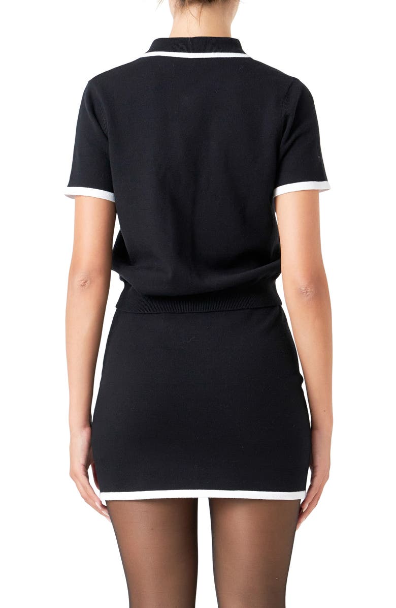 Endless Rose Jewel Button Short Sleeve Cardigan, Alternate, color, 