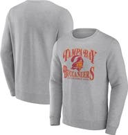 FANATICS Men's Fanatics Heathered Charcoal Tampa Bay Buccaneers Playability Pullover Sweatshirt