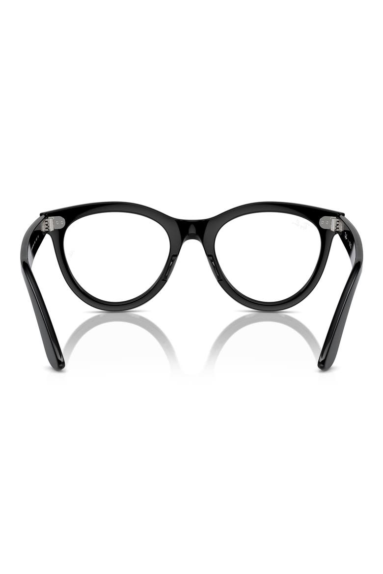 51mm Oval Optical Glasses, Alternate, color, BLACK