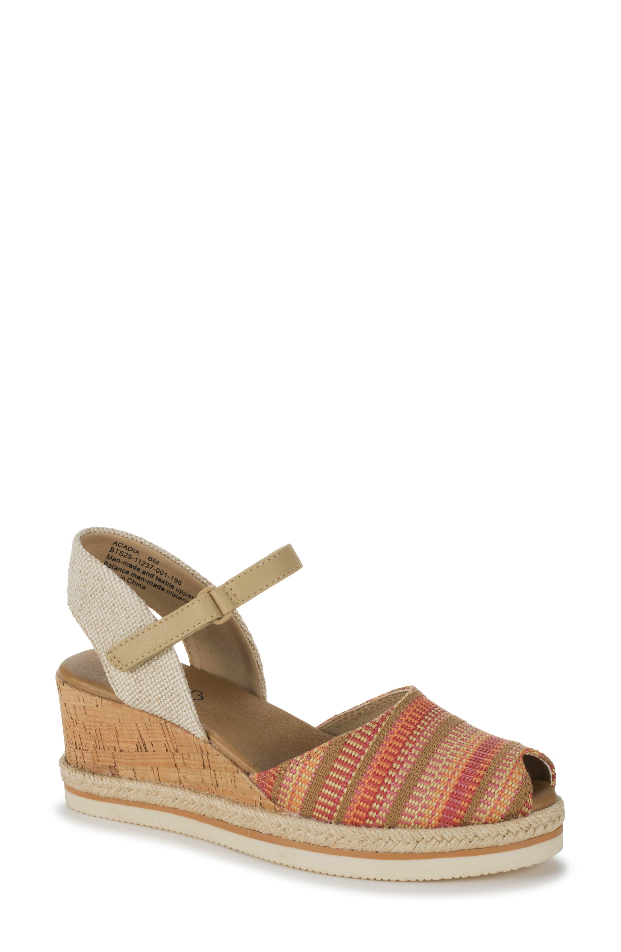 BARETRAPS Acadia Peep Toe Wedge Sandal