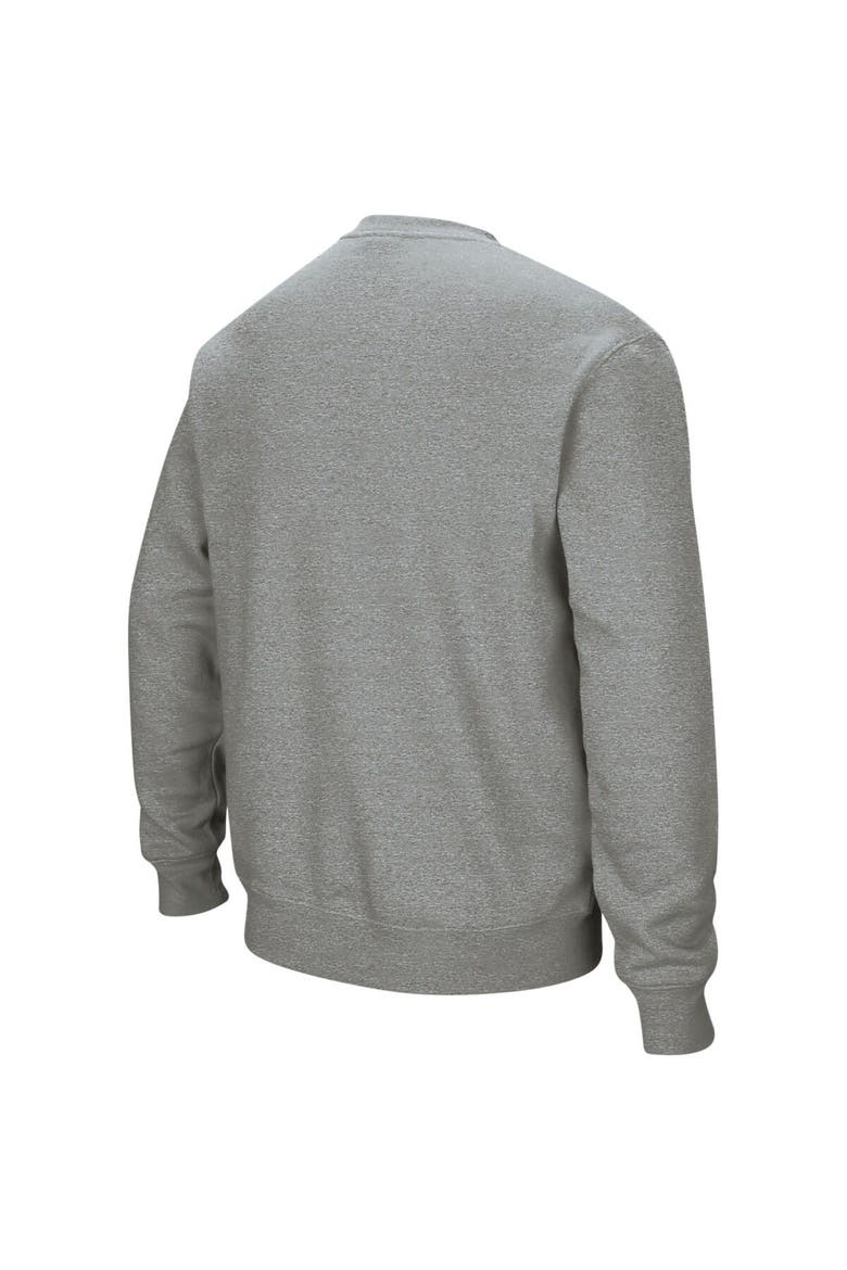 Men's Colosseum Heathered Gray Auburn Tigers Arch & Logo Crew Neck Sweatshirt, Alternate, color, Heather Gray