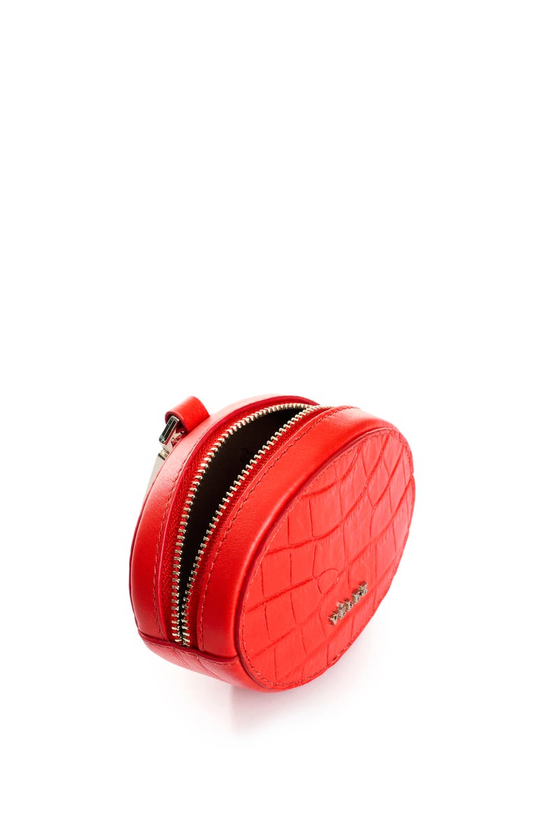 Leather Coin Purse, Alternate, color, Red