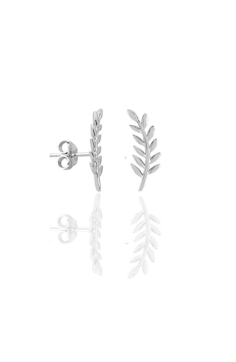 Spero London Wheat Earrings Ear Of Wheat Sterling Silver Stud Earring, Main, color, Silver