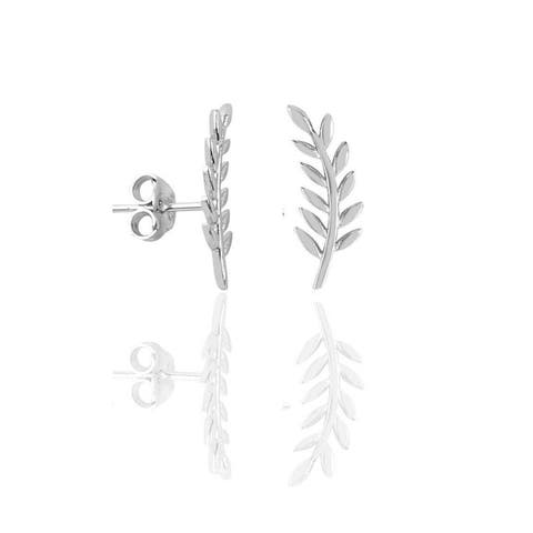 Wheat Earrings Ear Of Wheat Sterling Silver Stud Earring