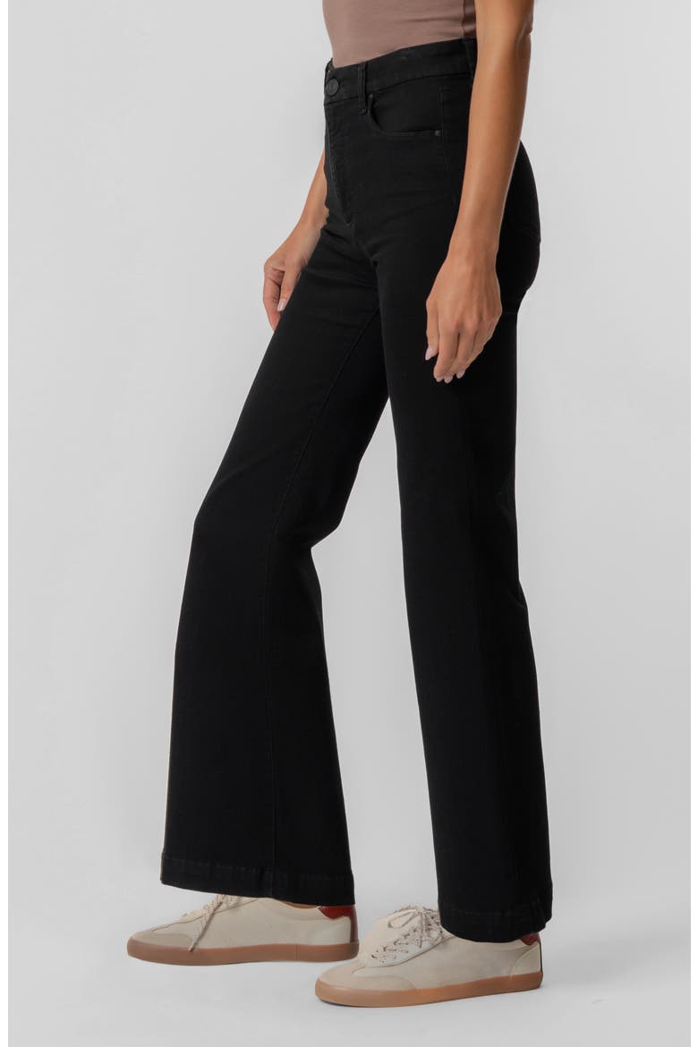Meg Fab Ab High Waist Ankle Wide Leg Jeans, Alternate, color, BLACK