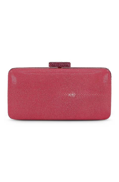 Evelyn Stingray Leather Minaudiere