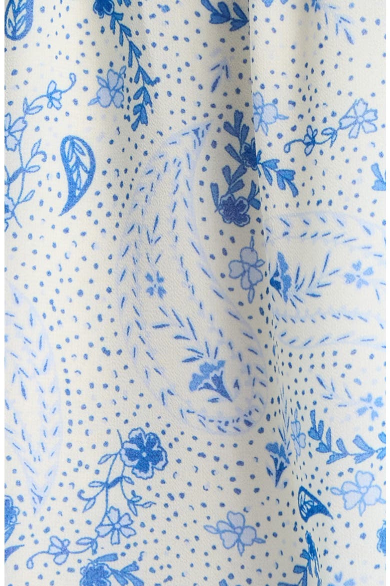 Corinna Paisley Romper, Alternate, color, BLUE-WHITE