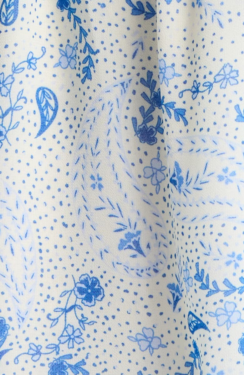 SUGARLIPS Corinna Paisley Romper, Alternate, color, Blue-White