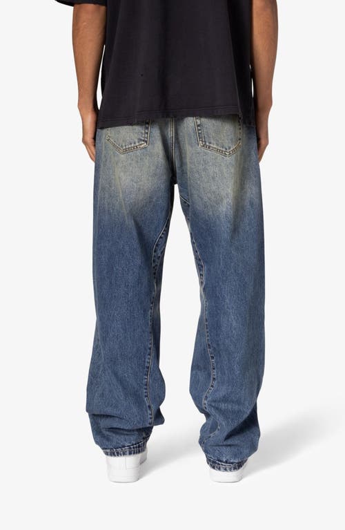 Mnml Ultra Baggy Washed Up Jeans In Blue