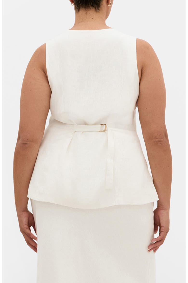 Devienne Linen Blend Vest, Alternate, color, IVORY