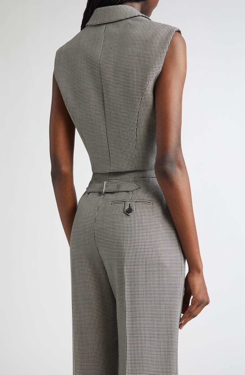 McQueen Houndstooth Wool & Mohair Vest, Alternate, color, 