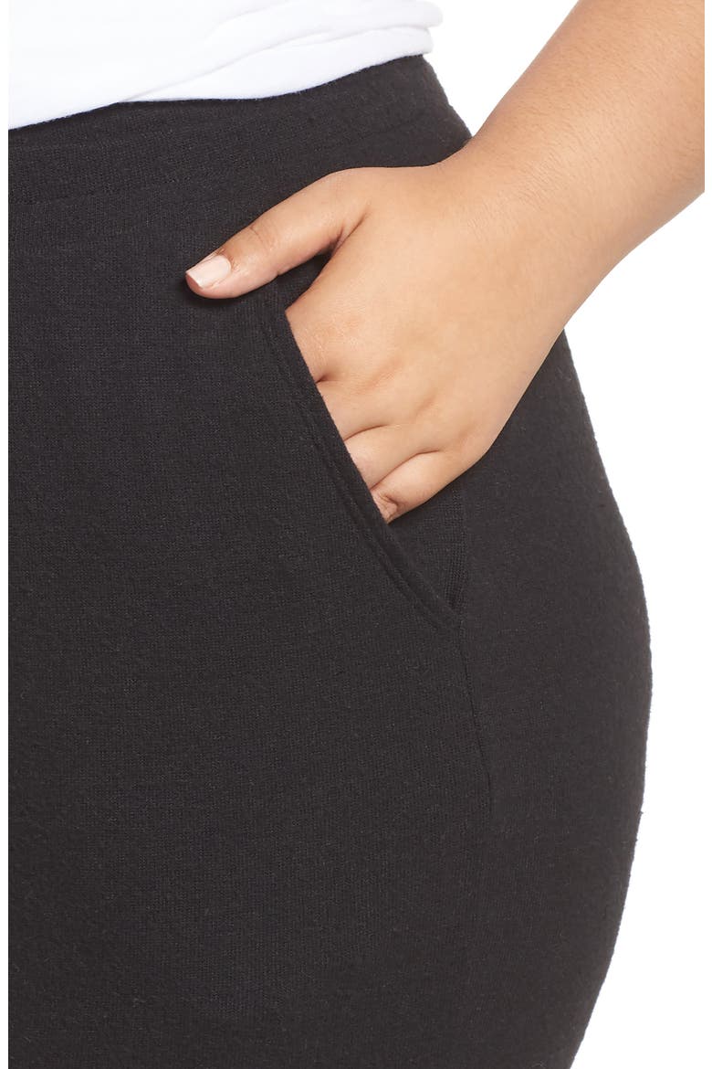 High Rise Drawstring Jogger Pants, Alternate, color, BLACK ROCK
