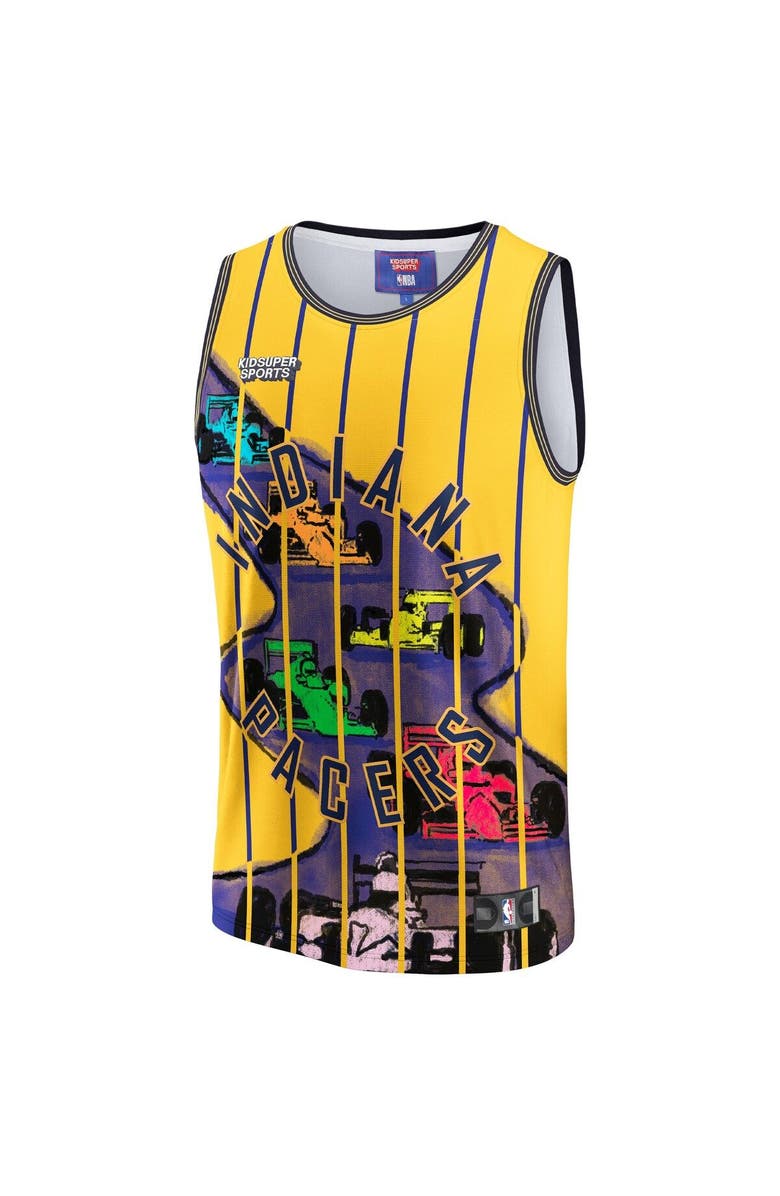 NBA X KIDSUPER Unisex NBA & KidSuper Studios by Fanatics Gold Indiana Pacers Hometown Jersey, Alternate, color, Yellow