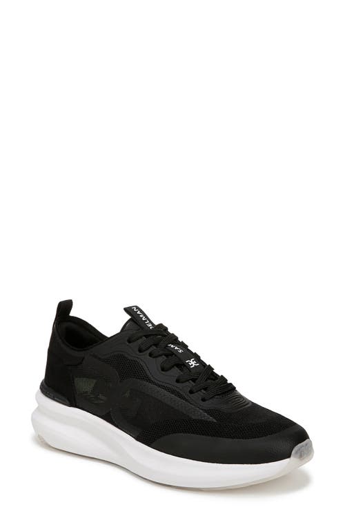 Sam Edelman Sarita Lace Up Performance Sneaker Black Mesh In Black