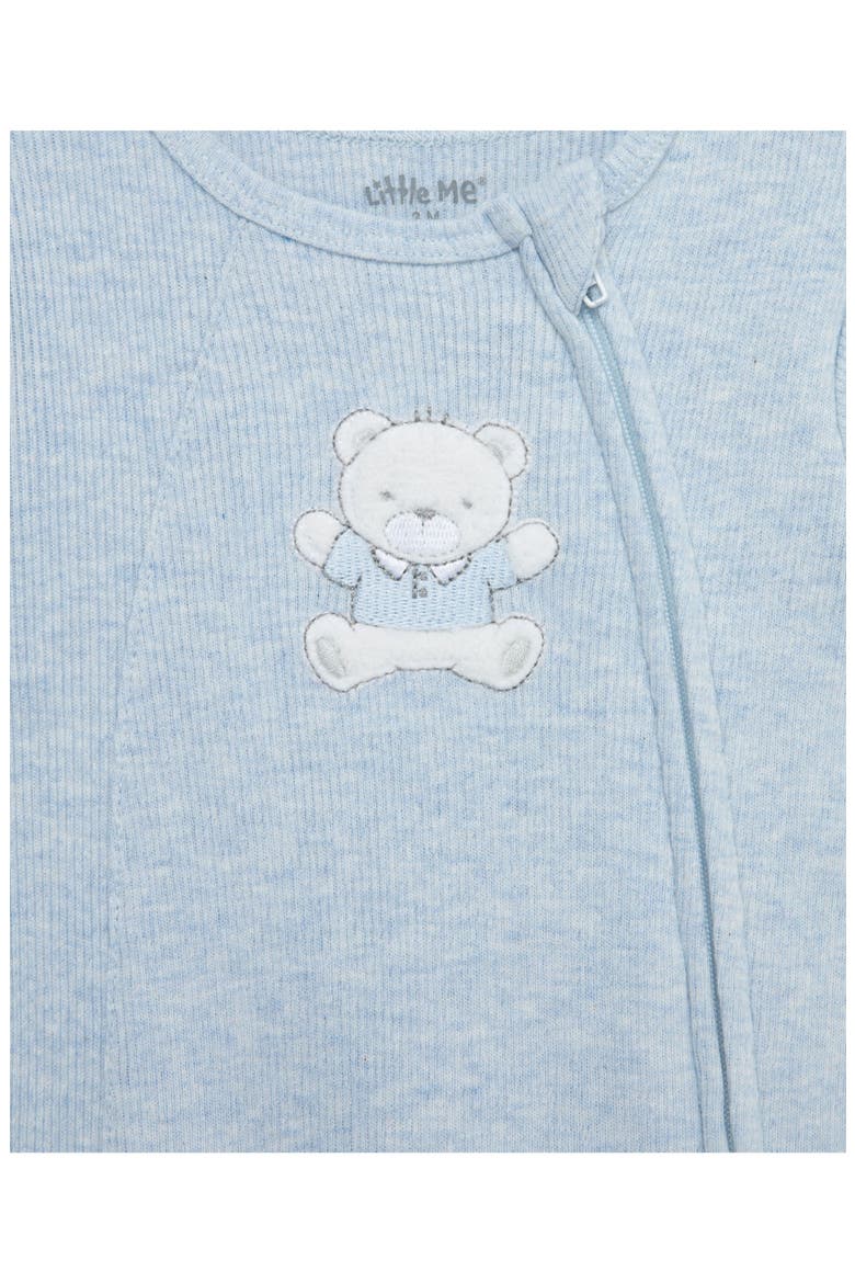 Blue Bear Cotton Footie & Hat Set (Nordstrom Exclusive), Alternate, color, BLUE