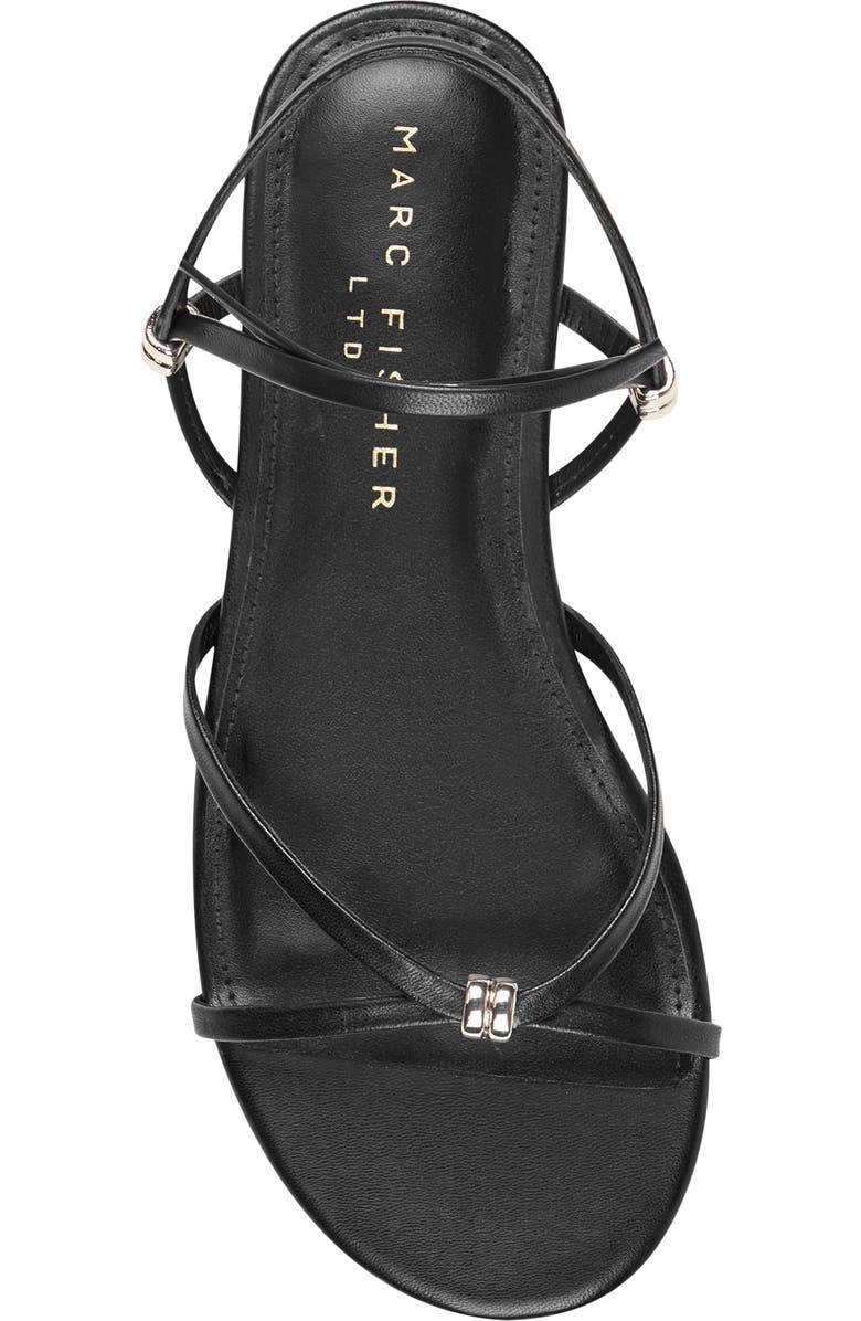 Marc Fisher LTD Este Ankle Wrap Sandal, Alternate, color, Black