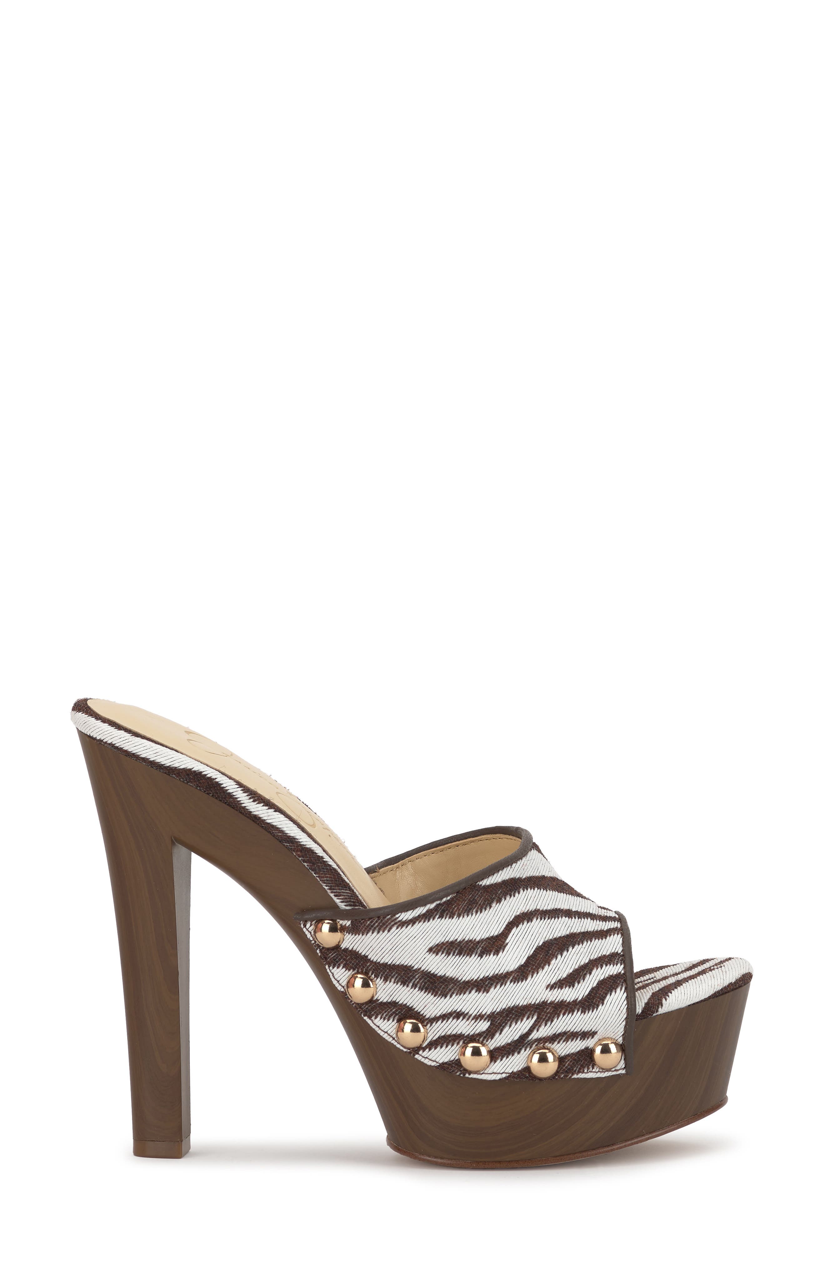 Jessica Simpson Cynlia Platform Slide Sandal, Alternate, color, Ivory/ Brown