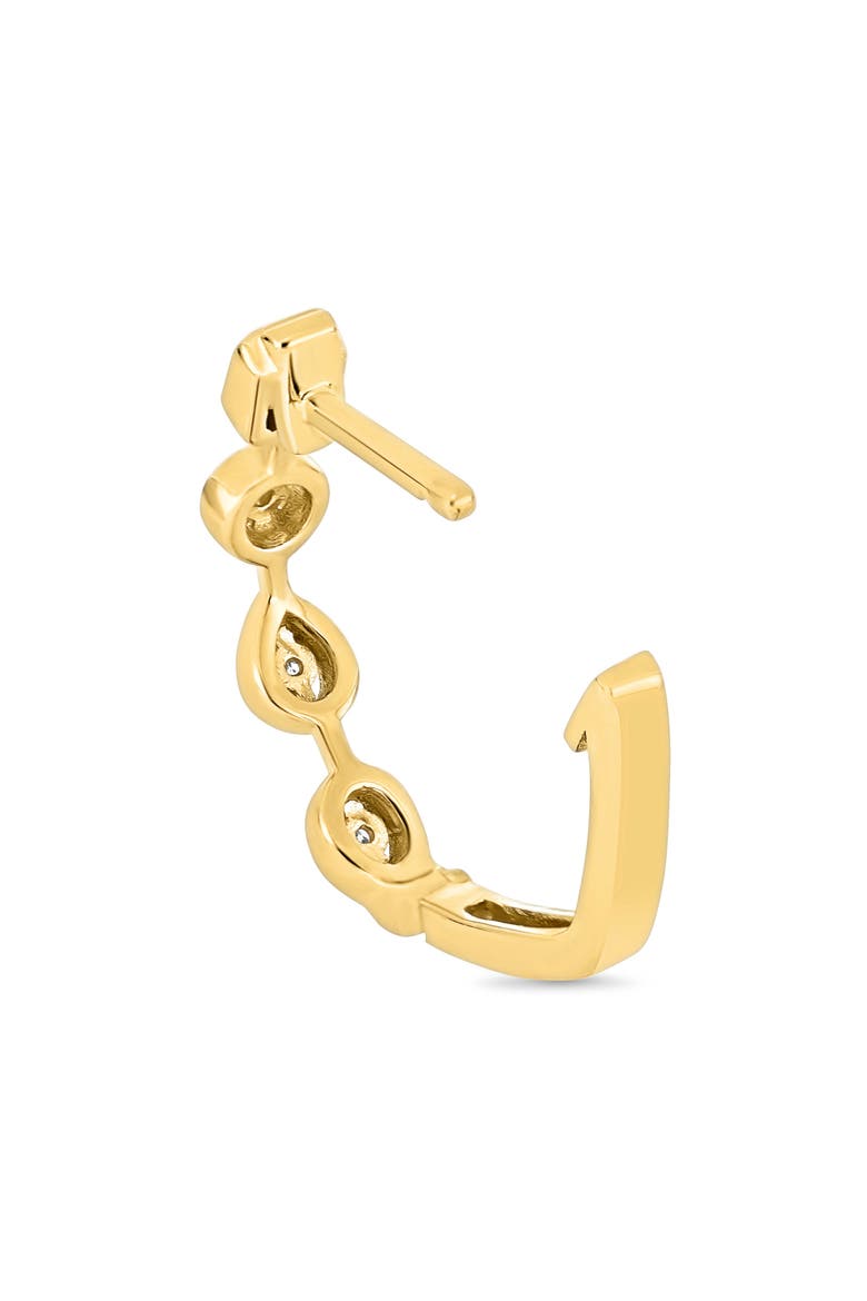 Monaco 14k Gold Diamond Hoop Earrings, Alternate, color, 18KY