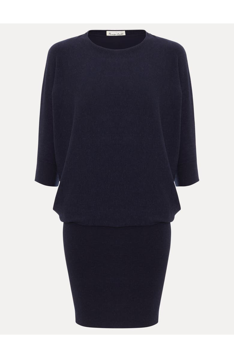 Phase Eight Becca Batwing Knitted Dress, Alternate, color, Navy