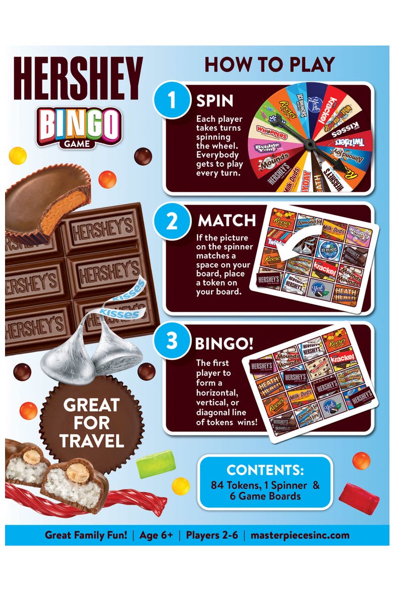 Hershey's Bingo Game, Alternate, color, Multicolor