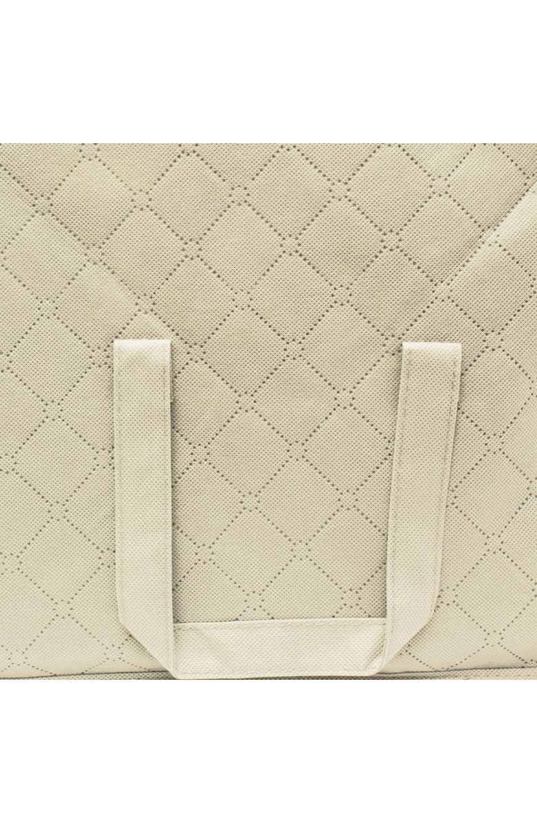 SORBUS Beige Foldable Fabric Storage 3 Section Organizer Bag - Pack of 2, Alternate, color, 