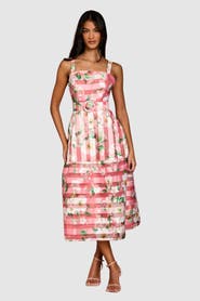 Coast Petite Floral Organza Midi Dress