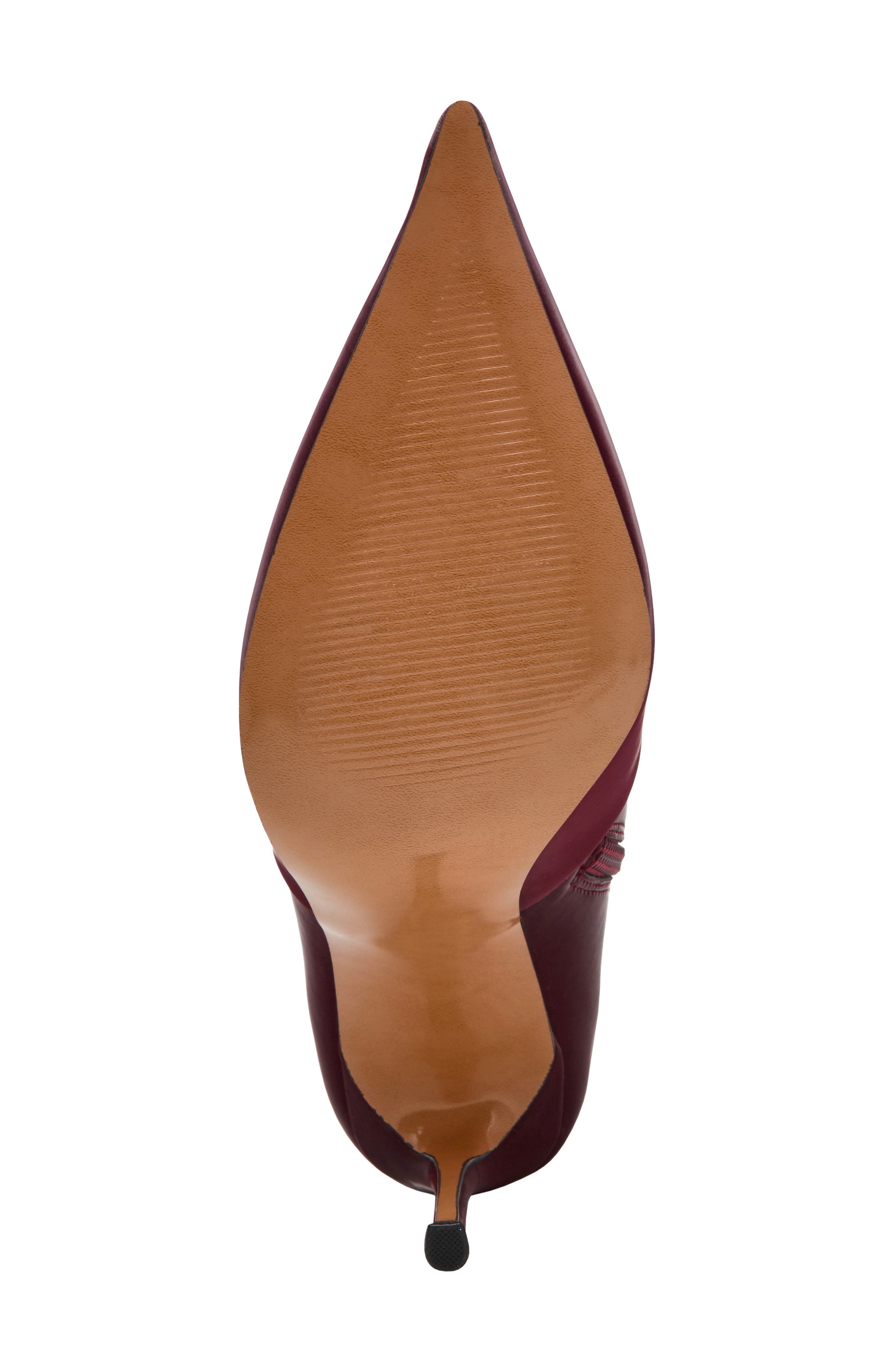 Pegasus Over the Knee Faux Leather Boot, Alternate, color, BURGUNDY TECHNO
