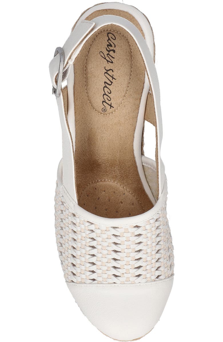 EASY STREET Taffy Slingback Espadrille Wedge Sandal, Alternate, color, White
