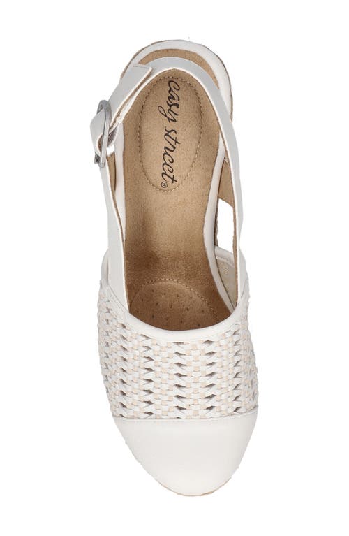 EASY STREET EASY STREET TAFFY SLINGBACK ESPADRILLE WEDGE SANDAL