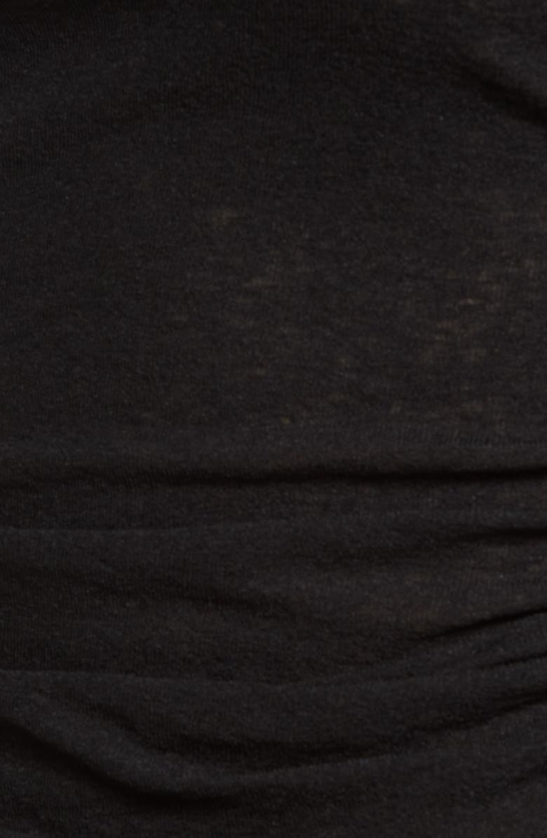 Topshop Side Ruched Mesh Top, Alternate, color,