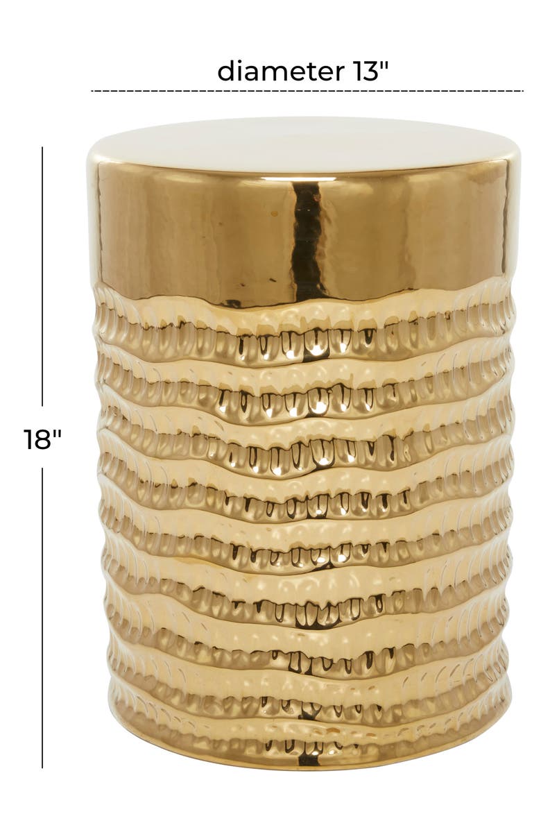 GINGER BIRCH STUDIO Goldtone Ceramic Glam Accent Table, Alternate, color, 