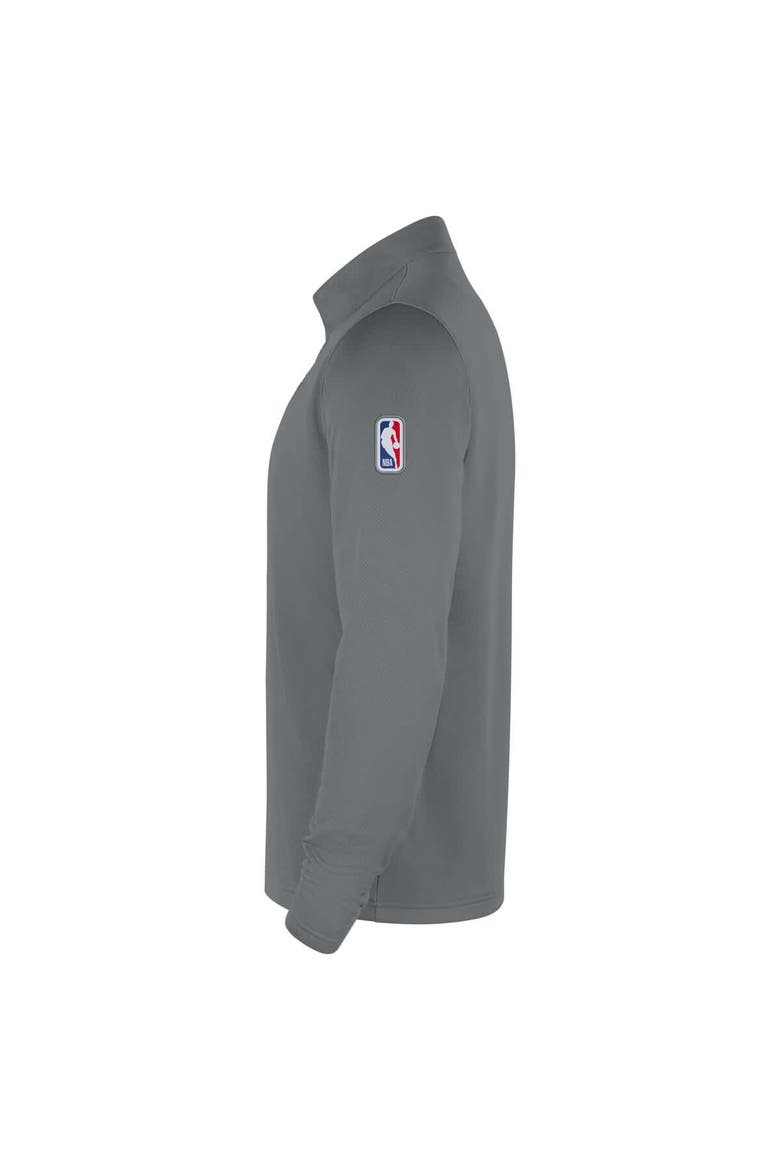 Men's Nike Gray Brooklyn Nets 2025/26 Authentic Coaches Quarter-Zip Dri-Fit Top, Alternate, color, Gray