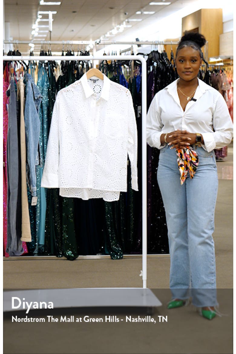 Cornelia Cotton Eyelet Button-Up Shirt video