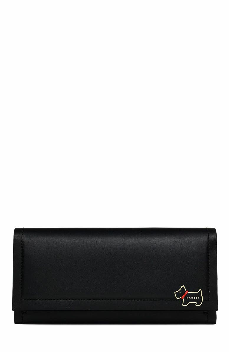 Radley Heritage Lane Large Flapover Wallet, Main, color, Black