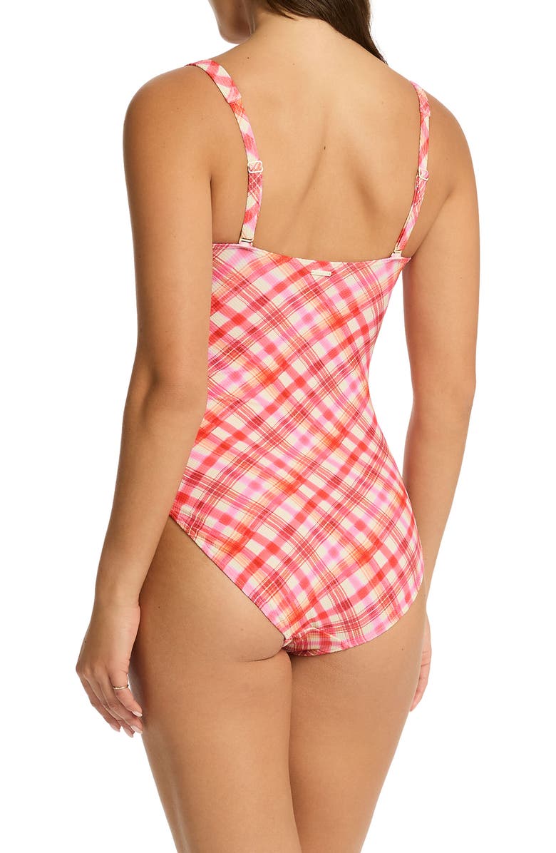 Sea Level Somerset Twist Front One-Piece Swimsuit, Alternate, color, Pink