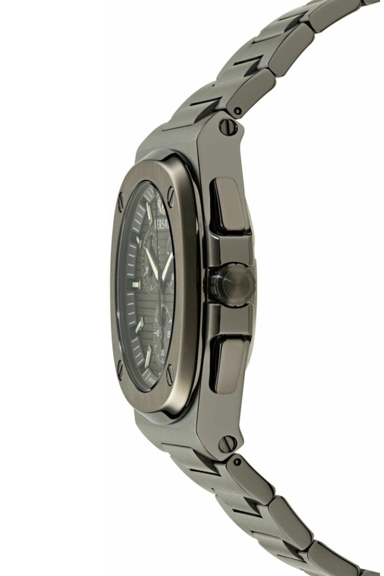 Tolomeo Chronograph Bracelet Watch, 40mm, Alternate, color, IP GUNMETAL