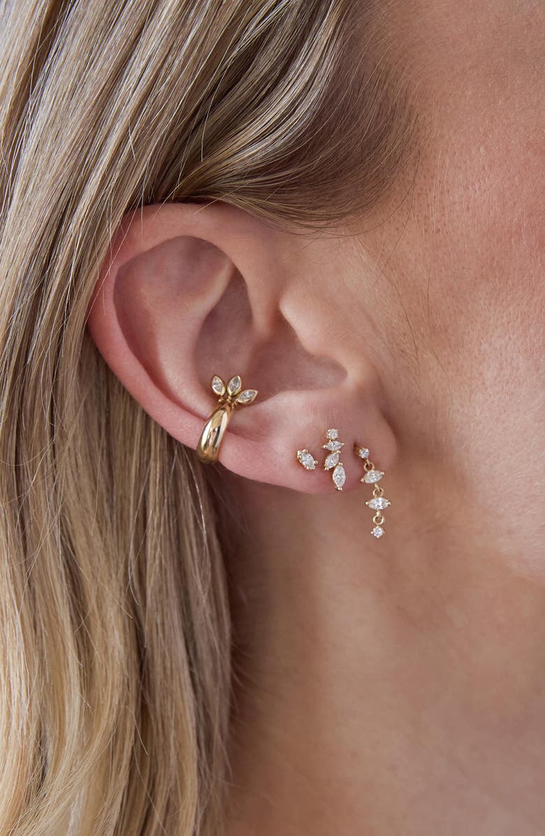 Zoë Chicco 14K Gold Marquise Diamond Stud Earrings, Alternate, color, 14K Yellow Gold