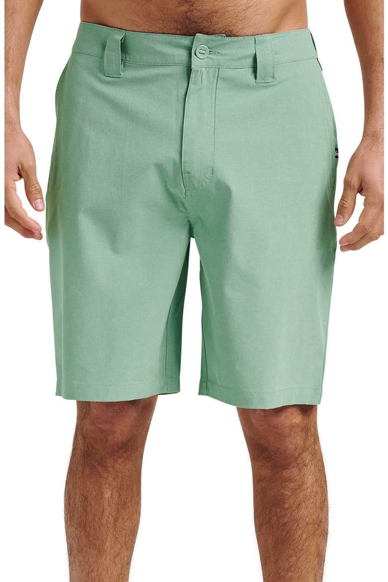 Union Heather Amphibian Hybrid Shorts, Main, color, GRANITE GREEN