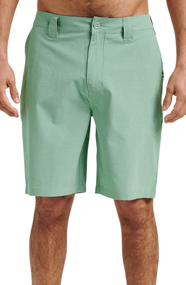 Quiksilver Union Heather Amphibian Hybrid Shorts, Main, color, Granite Green