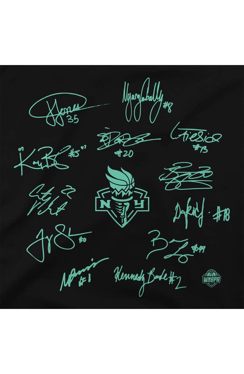 Stadium Essentials Unisex Stadium Essentials Black New York Liberty 2024 WNBA Finals Champions History Made Roster Signature Long Sleeve T-Shirt, Alternate, color, 