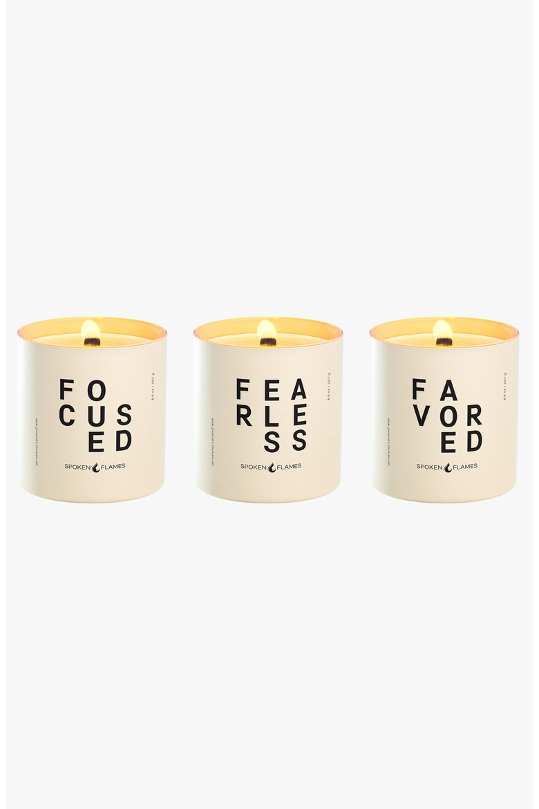 F, Yes Candle Set, Alternate, color, Black / Cream
