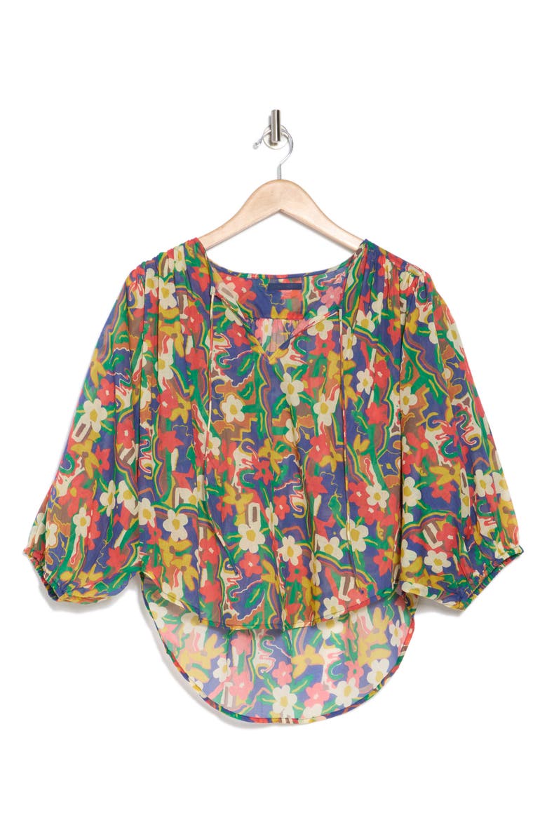 MOTHER The Breeze Tie Neck Top, Alternate, color, 