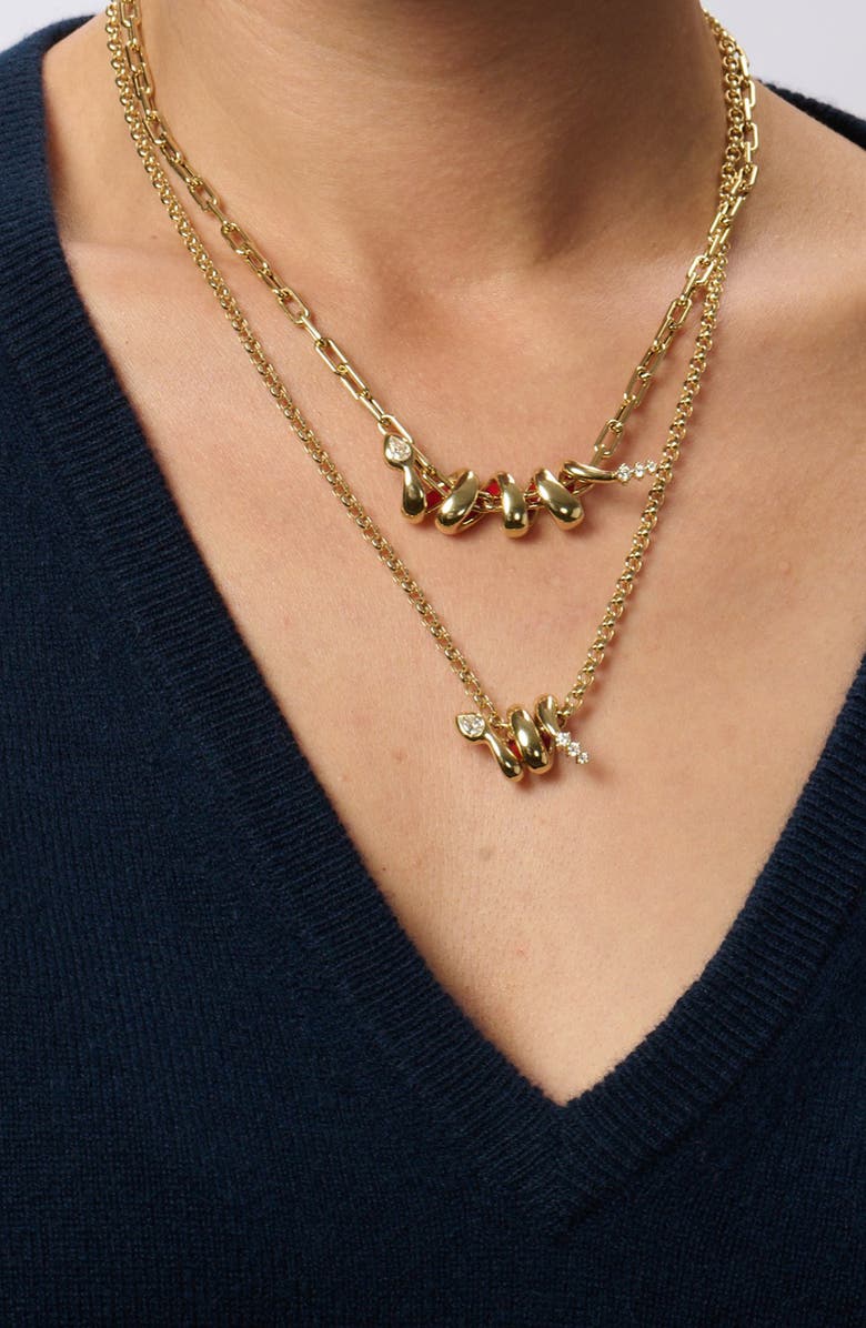 Adina Reyter Diamond Snake Charm, Alternate, color, 14K Yellow Gold